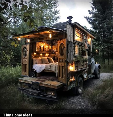 Truck Bed Ideas, Espresso Cart, Tiny Home Shed, Small Camper Interior, Truck Cabin, Truck House, Tractor Farming, Truck Life, Tiny House Camper