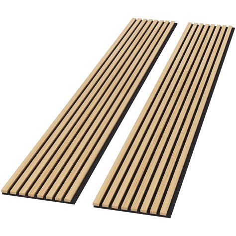 Acoustic Slat Wood Wall Panels Acoustic Wood Wall Panels, Wooden Panel Design, Soundproof Wall, Faux Stone Panels, Wood Wall Panels, Wall Planks, Wood Slat Wall, Pine Walls, Stone Panels