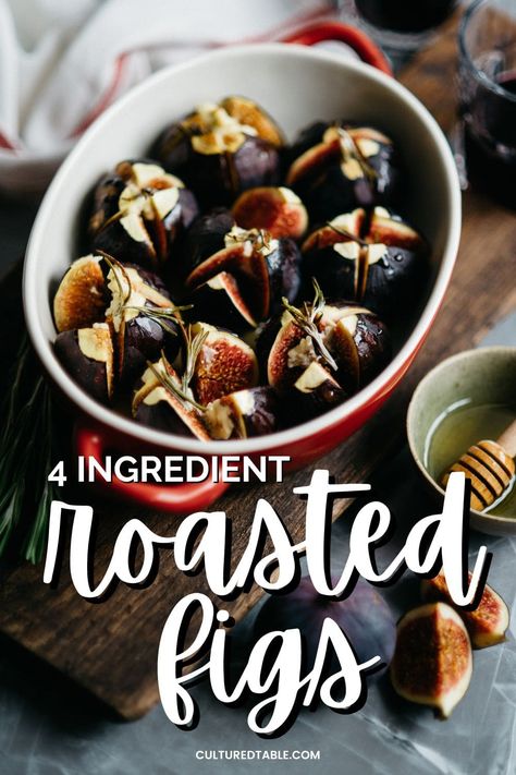 4 Ingredient Honey Roasted Figs - Cultured Table Eggplant Caponata Recipe, Fig Appetizer, Fig Varieties, Eggplant Caponata, Roasted Figs, Parmesan Asparagus, Fig Recipes, How To Roast, Fresh Figs