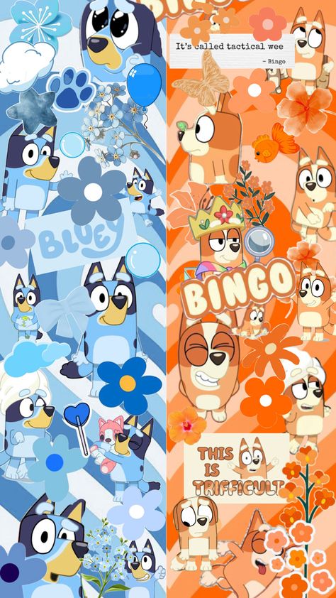 Bingo Pictures, Bingo Funny, Iphone Wallpaper Preppy, Cute Backgrounds For Iphone, Cute Home Screen Wallpaper, Funny Lockscreen, Bluey And Bingo, Halloween Wallpaper Cute, Walpaper Hello Kitty