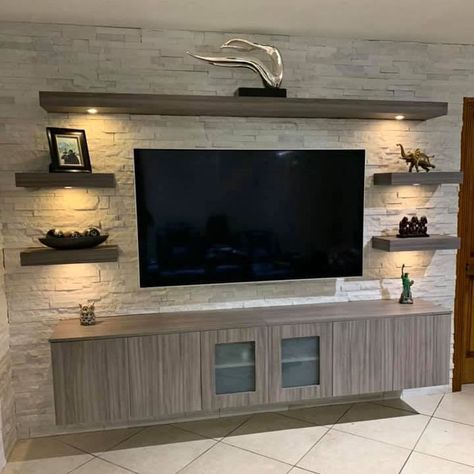 Tv Wall Design Luxury Tvs, Tv Wall Design Luxury, Luxury Tv Wall, Modern Apartment Decor, Villa Design Architecture, Modern Tv Wall, Living Room Decor Fireplace, Tv Wall Decor, Living Room Design Inspiration