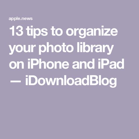 Ipad Photo, Iphone Photo, Iphone And Ipad, Iphone Photos, Tech Support, Photo Library, Apple News, Your Photo, Helpful Hints