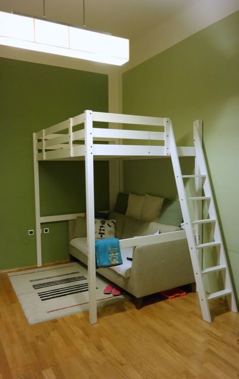 IKEA HACK loft office: STORÅ loft bed with desk Ikea Loft Bed Hack, Office Ikea, Ikea Loft, Hackers Ikea, Ikea Loft Bed, Bunk Bed Plans, Loft Bed Plans, Bed Hardware, Loft Bed With Desk