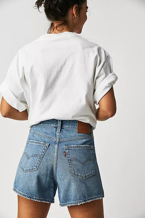 Levi's 80's Mom Shorts | Free People Summer Outfits Dubai, Dubai Summer Outfits, Long Jean Shorts Outfit, Summer Outfits Denim, Skirt Summer Outfits, Summer Jean Shorts Outfit, Dubai Summer, Long Jean Shorts, Jean Short Outfits