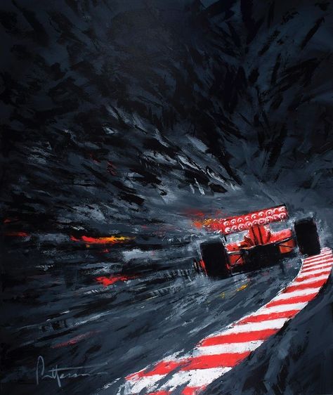 Supercar Collection, F1 Artwork, Cars Painting, Motorsport Art, F1 Art, Cool Car Drawings, Vintage Inspired Art, Racing Art, A Level Art