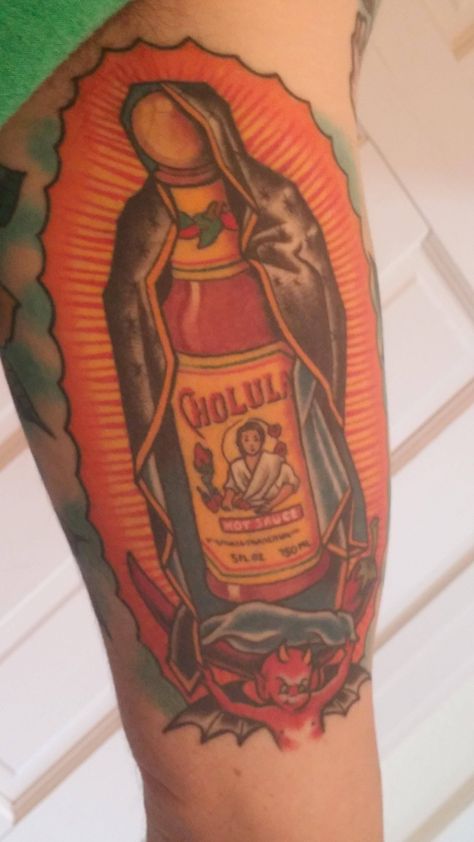 How are you preparing for National Hot Sauce Day? Hot Sauce Tattoo, Supernova Tattoo, Luxury Tattoo, Lettering Tattoos, American Tattoos, Best Tattoos, Time Tattoos, American Traditional Tattoo, Tattoos Gallery