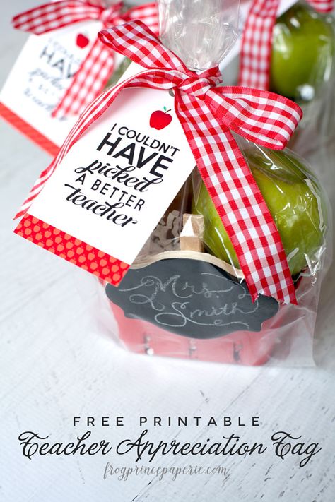 Pick up a teacher appreciation free printable tag and a sweet idea to appreciate your teacher! Apples For Teachers, Apple For Teacher Printable, Apple Gifts For Teachers, Apple Bar Teacher Appreciation, Apple Themed Teacher Appreciation Gifts, Teacher Appreciation Apple Tags, Fall Teacher Gifts, Free Teacher Appreciation Printables, Apple Teacher Gifts