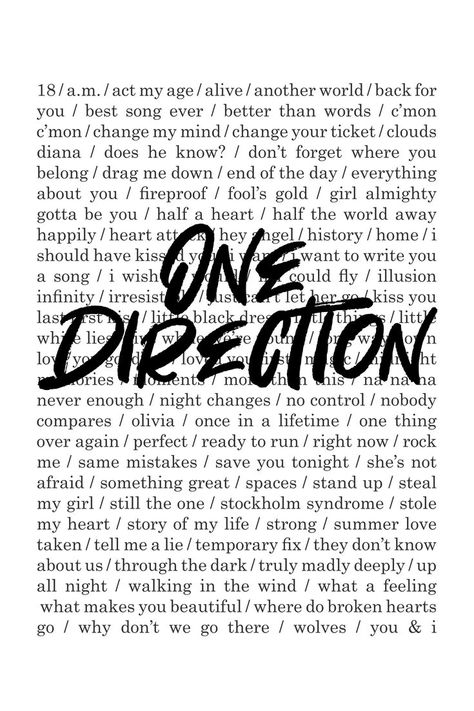 Printable art posters inspired by your favorite artists! You can find this print on sale in my Etsy shop, go check it out! Walking In The Wind Lyrics, One Direction Printable, Lyrics One Direction, One Direction Poster, Songs Poster, 1d Lyrics, One Direction Merch, One Direction Songs, One Direction Lyrics