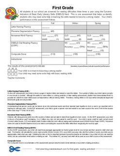 Dibels Parent Handout - sending this home 3xs a year! Also, added it to my data notebook. Dibels First Grade, Dibels Kindergarten, Dibels Practice, Reading Tools, Classroom Assessment, Instructional Materials, Reading Assessment, Reading Specialist, Classroom Freebies