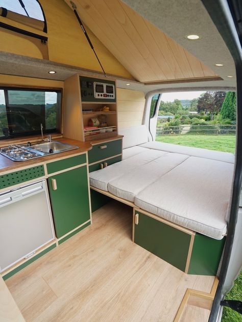 Vw Transporter Campervan, Vw Transporter Camper, Vw Transporter Van, Vw T5 Camper, Vw Camper Conversions, Transporter Van, T6 California, Van Vw, Camper Interior Design