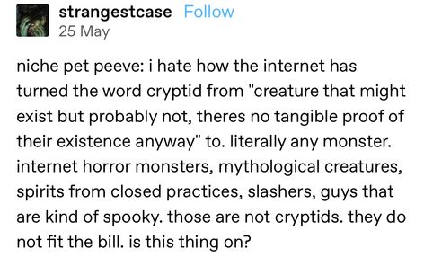 Cryptid Tumblr, Horror Monsters, Ghost Hunters, Life Help, Pet Peeves, Writing Stuff, Friend Group, Original Characters, Mythological Creatures