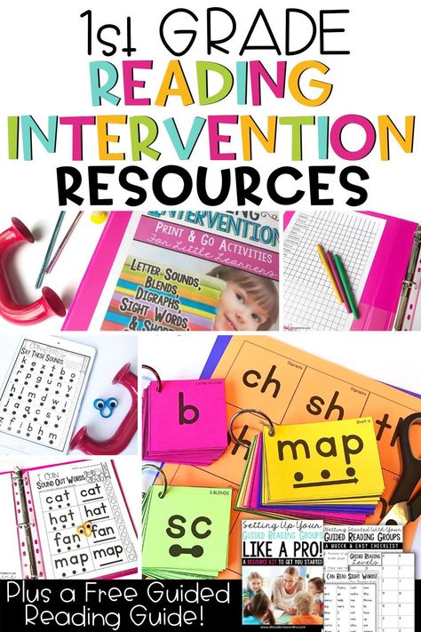 Reading Centers 1st Grade Small Groups, Guided Reading Activities First Grade, 1st Grade Rti Activities, 1st Grade Intervention, 1st Grade Reading Groups, Reading Intervention Classroom Setup Small Groups, Reading Interventions 1st Grade, 1st Grade Tutoring Activities, First Grade Small Group Reading