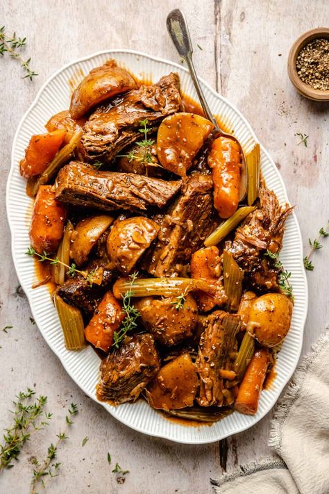 The Best Whole30 Pot Roast - The Defined Dish Recipes Defined Dish Pot Roast, Whole 30 Pot Roast, Healthy Pot Roast, Mindful Cooking, Pot Roasts, The Defined Dish, Beef Entrees, Defined Dish, Mississippi Pot Roast