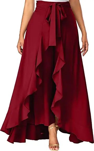 Buy SHREE RAMKRISHNA FAB Women Maxi Overlay Pant Skirt (Ruffle Pant Skirt_Maroon_Free Size) at Amazon.in Pant Skirt, Maroon Skirt, Buy Skirts, Womens Maxi Skirts, Women Maxi, Flare Skirt, Dress Materials, Skirt Pants, High Waisted Pants