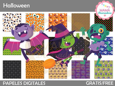 Mamá Decoradora: Papeles digitales Halloween, Halloween, Papel digital Halloween, Papeles Halloween, Papel Halloween, Diego Go, Chicken Little, Bubble Guppies, Big Hero 6, Ever After High, Halloween Halloween, Digital Papers, Grinch, Digital Paper