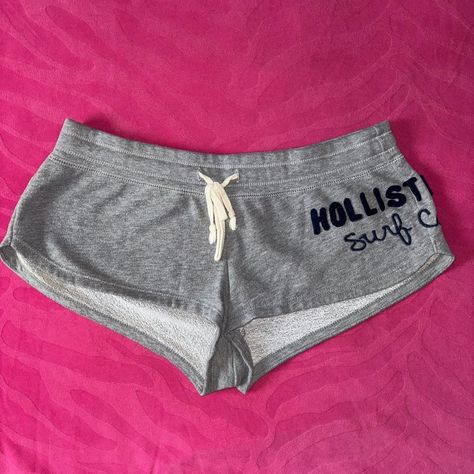 grey cute lowrise hollister booty shorts 

- size... - Depop Shorts Aesthetic, Vintage Hollister, Easy Diy Clothes, Cute Pajama Sets, Y2k Shorts, Trendy Outfits For Teens, Cute Lazy Day Outfits, 2000s Fashion Outfits, Hollister Shorts