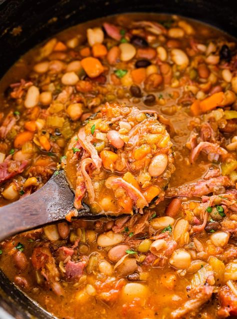 Traditional 15 Bean Soup Recipe with Ham (Easy) Ham And Bean Soups, Ham Hock And Bean Soup, Beef And Bean Soup, Ham And Bean Soup Stovetop, 7 Bean Soup, Ham Bean Soup, 15 Bean Recipes, Bean And Ham Soup, 15 Bean Soup Recipes