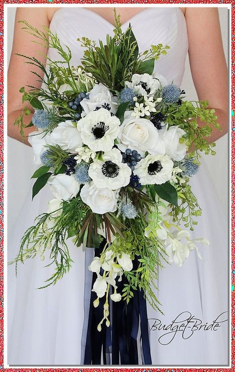 Winter weddings don't have to be bland. Make a statement with a bouquet from Amazon. Hydrangea Bridal Bouquet Budget-bride.shop, Winter Wedding Flower Guide, Bouquet Of Flowers Loose Sage And Navy Blue, Blue And Emerald Green Midcentury Flower Bouquet, Wedding Flower Color Palletes Navy Blue, Winter Wedding Shower Flowers, Every Flower Wedding Bouquet, Wedding Bouquet Wreath, Flowers For June Wedding Bridal Bouquets