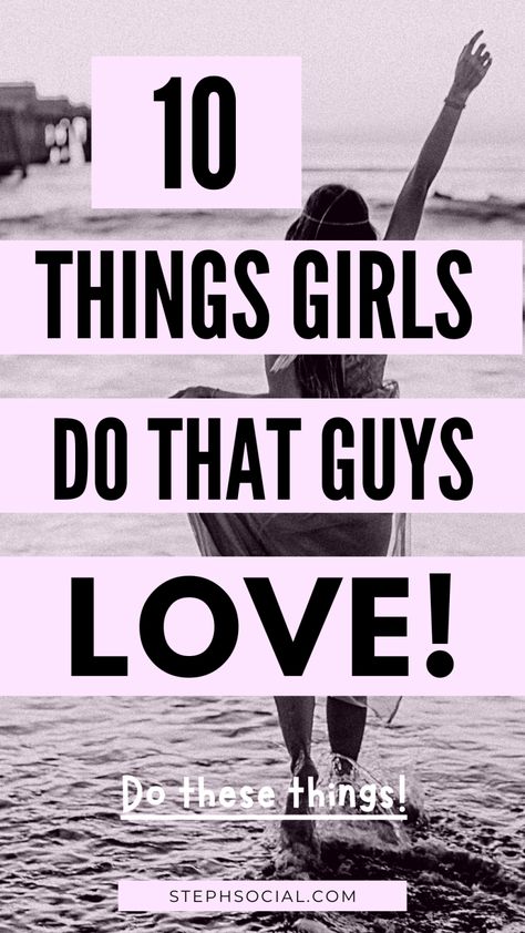 10 Things Girls Do That Guys Love! How to get his attention. How to get him to notice you. How to get a boyfriend. How to make him miss you. How to make him want you. Things guys like in a girl. Signs he likes you. Signs he wants to date you. How to talk to guys. How To Get Attention From Boyfriend, Getting His Attention, How To Get People To Notice You, What To Post To Get His Attention, Things To Whisper In His Ear, How To Get Your Boyfriends Attention, How To Get A Guy To Talk To You, How To Get Him In Mood, Do I Like Him Or The Attention