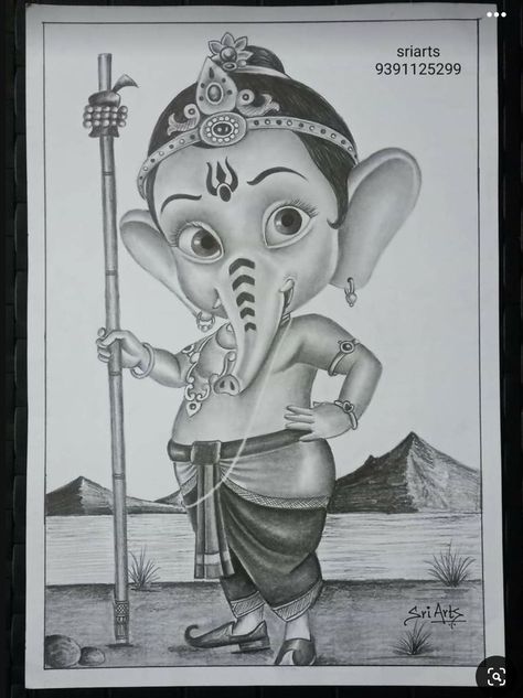 Ganesh Sketch, Letters K, Bal Ganesh, Pencil Sketch Drawing, Shri Ganesh, Mandala Design Pattern, Art Sketches Pencil, Drawing Letters, Pencil Art Drawings