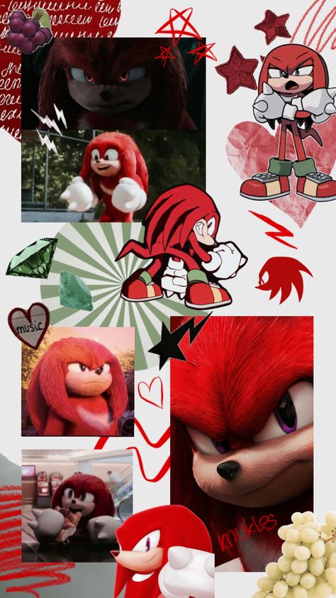 #knuckles #wallpaper #collage #sonic Knuckles Wallpaper, Knuckles Sonic, Sonic Wallpaper, Knuckles The Echidna, Wallpaper Collage, Sonic Art, The Hedgehog, Cool Wallpaper, Pretty Wallpapers