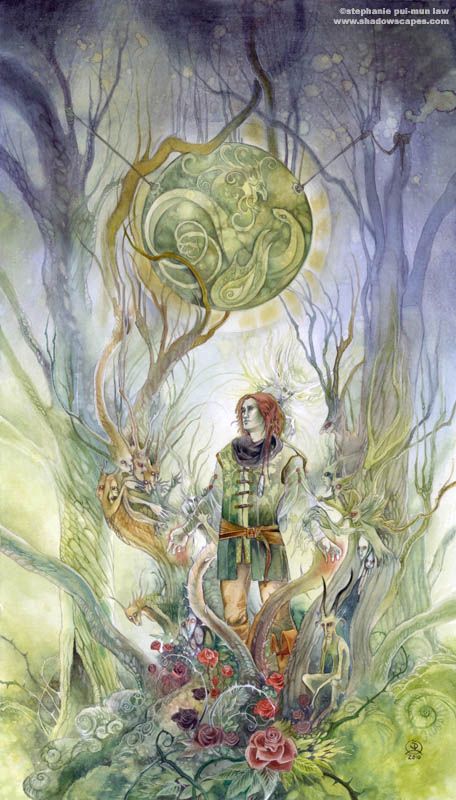 Stephanie Law - Fairytales & Mythology : Tam Lin - The Knight . Stephanie Pui Mun Law, Fantasy Faction, Sulamith Wulfing, Queen Of The Fairies, Law Art, Tam Lin, Stephanie Law, Celtic Myth, Wee Folk