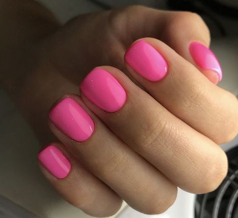 Top 19 Summer Nails Short Square 2024 Trends: Bright, Classy & Fun Designs Nails 2023 Trends Short Pink, Very Short Nails Pink, Hot Pink Gel Manicure, Short Square Hot Pink Nails, Hot Pink Shellac Nails, Bright Pink Nails Short, Pink Gel Nails Short, Hot Pink Nails Short, Pink Shellac Nails