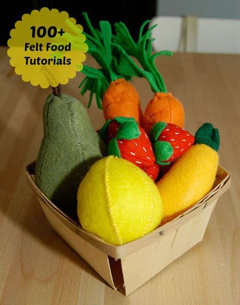 Felt Kitchen, Felt Food Diy, Felt Food Patterns, Felt Fruit, Baby Mobil, Felt Play Food, Diy Bebe, Food Patterns, Felt Projects