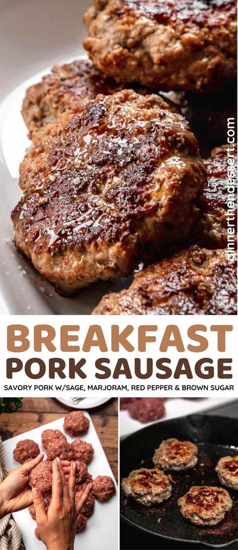 Chicken Breakfast Sausage, Breakfast Sausage Recipe, Pork Breakfast, Maple Chicken, Pork Breakfast Sausage, Homemade Breakfast Sausage, Breakfast Protein, Breakfast Sausage Recipes, Apple Pork