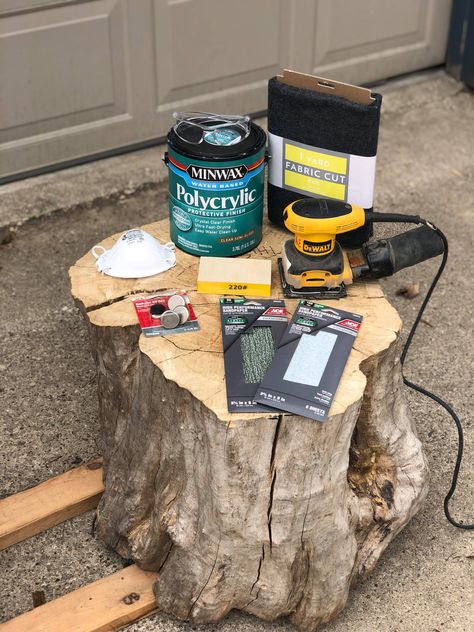 DIY Tree Stump Coffee Tables: One Room Challenge Week 2 | Holland Avenue Home Tree Stump Furniture, Tree Stump Coffee Table, Stump Coffee Table, Tree Stump Table, Stump Table, Wood Stumps, Coffee Table Size, Diy Tree, Rustic Crafts