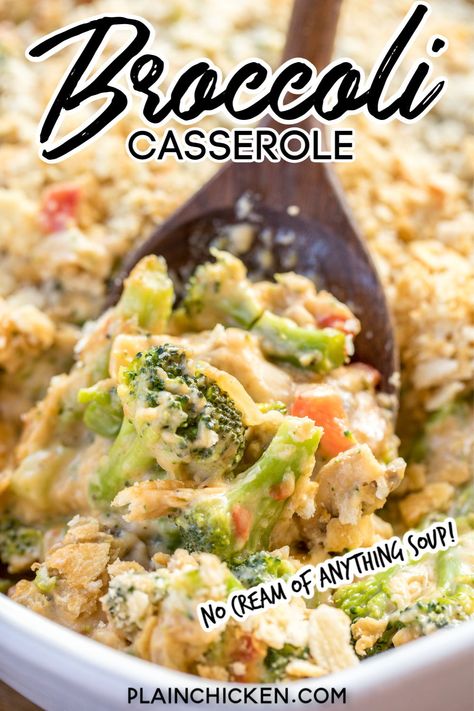 Healthy Broccoli Casserole, Dinners Casseroles, Broccoli Casserole Healthy, Delicious Casseroles, Butter Broccoli, Broccoli Mushroom, Casserole Healthy, Cheesy Chicken Rice, Cheese Broccoli