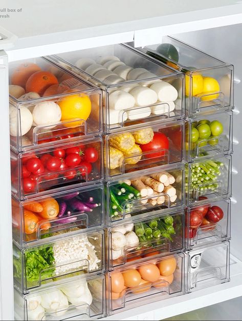 Find refrigerator organizer with free shippingfree return and fast deliveryThis is an innovative and durable refrigerator organizerEnjoy ✓Free Shipping Worldwide✓Limited Time Sale ✓Easy Return. Refrigerator Storage Bins, Fridge Organizer Bins, Vegetable Fridge Organization, Stackable Pantry Storage, Refrigerator Food Storage, Vegetable Storage Fridge, Fruits Organization, Fruit Storage Ideas Refrigerators, Fridge Drawer Organization