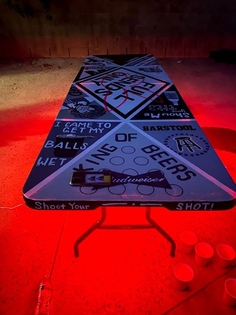 Beer Pong Ideas, College Pong Table, Beerpong Table, Diy Beer Pong, Diy Beer Pong Table, Beer Pong Table Designs, Beer Olympics, Danny Duncan, Beer Olympic