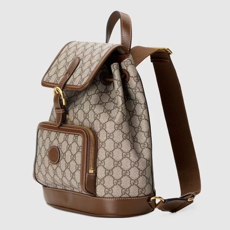 Backpack with Interlocking G in GG Supreme | GUCCI® US Louis Vuitton Outfits Women, Gg Marmont Mini Bucket Bag, Louis Vuitton Outfits, Louis Vuitton Handbags Outlet, Monogram Backpack, Handbag Outfit, Mini Bucket Bags, Handbag Outlet, Small Backpack