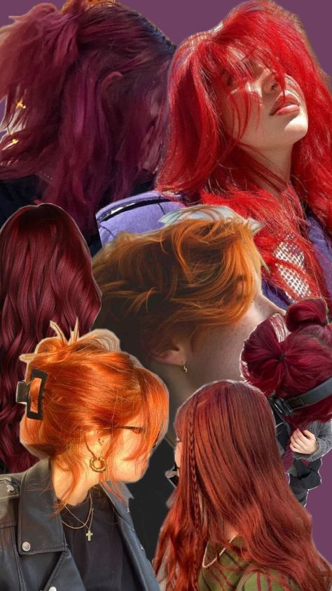 cherry red, ginger, apple red, purple red, pumpkin red Red Pumpkin, Red Ginger, Apple Red, Red Apple, Cherry Red, Red Purple, Red Hair, Ginger, Cherry