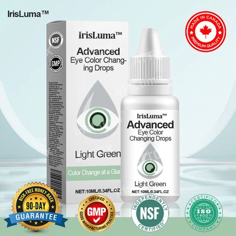 IrisLuma™ Advanced Eye Color Changing Drops Stunning Eyes, Eye Color, Light Green, Green, Color