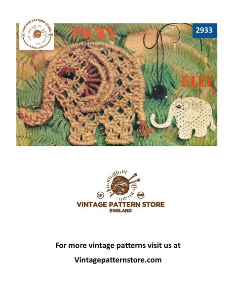 Macrame Elephant, 70s Macrame, Vintage Macrame Patterns, Macrame Inspiration, Necklace Macrame, Tiny Teddies, Macrame Wall Hanging Patterns, Mini Macrame, Bracelet Knots