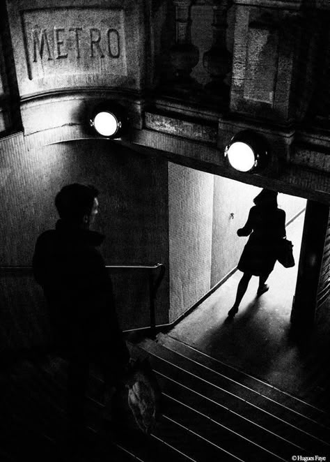 Two People Walking, People Walking, Two People, At Night, Stairs, Walking, New York, Paris, Film