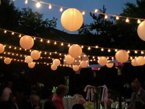 Asian lantern Asian Lanterns, Lanterns Hanging, Asian Inspired Wedding, Backyard Birthday Parties, Japanese Lantern, Lights Wedding Decor, Outdoor Dinner Parties, Backyard Birthday, Lantern Ideas