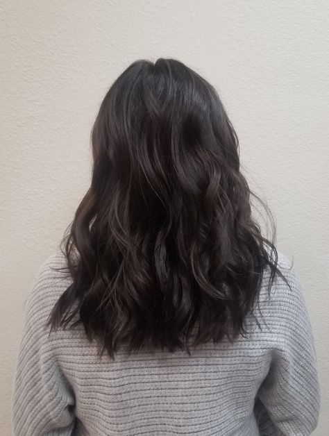 Just past the shoulder, full on the bottom with a little layering. Hair Just Below Shoulders, Just Below Shoulder Length Hair Haircuts, Layered Above Shoulder Haircut, Just Under Shoulder Length Hair, Past Shoulder Length Hairstyles, Under Shoulder Length Hair, Dark Red Shoulder Length Hair, Over The Shoulder Haircut, Layers That Break At The Collar Bone