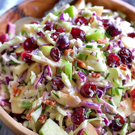 Apple Cranberry Coleslaw Coleslaw Cranberry Salad, Thanksgiving Cole Slaw Recipe, Coleslaw With Craisins Dried Cranberries, Thanksgiving Coleslaw Salad, Coleslaw Recipe With Cranberries, Cabbage Cranberry Salad, Apple Cranberry Coleslaw Recipe, Cranberry Apple Slaw, Coleslaw With Cranberries