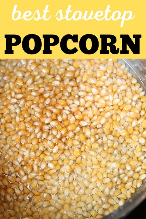 healthy homemade stovetop popcorn recipe | clean snack for kids and adults | on-the-go portable snack Stovetop Popcorn Buttery, Best Popcorn Recipe, Healthy Popcorn Recipes, Popcorn Snack Mix Recipes, Stovetop Popcorn Recipes, How To Make Popcorn, Stovetop Popcorn, Healthy Popcorn, Snack For Kids