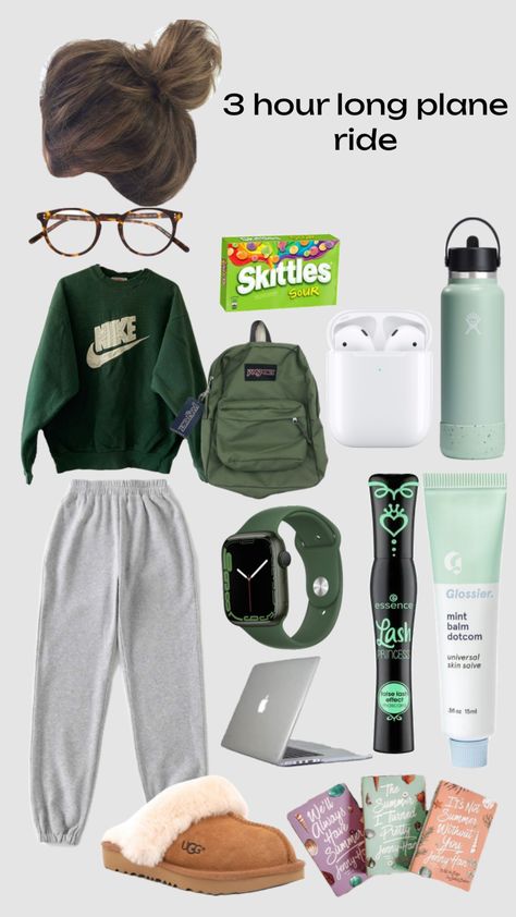 Cute Car Ride Outfits, Comfy Travel Outfit Road Trip, Car Ride Fits, 3 Hour Road Trip Essentials, What To Pack For A Plane Ride, Long Plane Ride Outfit, Long Plane Ride Essentials, Car Ride Outfit Comfy Summer, Travel Outfit Road Trips