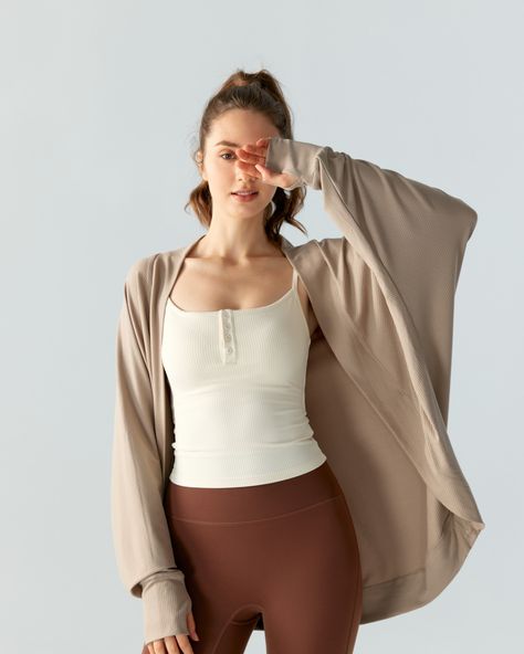 Fit for everyBODY and every shelf 🛍️💪🏽 Introducing our best-selling yoga cardigans—crafted with durable fabrics and a universal fit to suit any commercial setting. Stock up on these versatile staples that effortlessly pair with your brand's aesthetic. Let's talk bulk and customization! #StockUpOnComfort #RetailStaple #wholesalefitnessfashion #BrandYourAthleisure Supportive Seamless Yoga Top, Seamless Fabric Yoga Activewear, Versatile Seamless Long Sleeve Activewear, Sporty Seamless Yoga Top, Seamless Long Sleeve Yoga Activewear, Yoga Wear, Let's Talk, Fitness Fashion, Cardigans