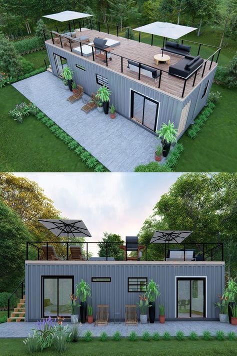 Eco-Chic Living: The Allure of Shipping Container Homes Shipping Container She Shed, Shipment Container Homes, Sauna Outdoor, Winter House Exterior, Farm Style House, House Community, Shipping Container Architecture, Cargo Container Homes, Container Conversions