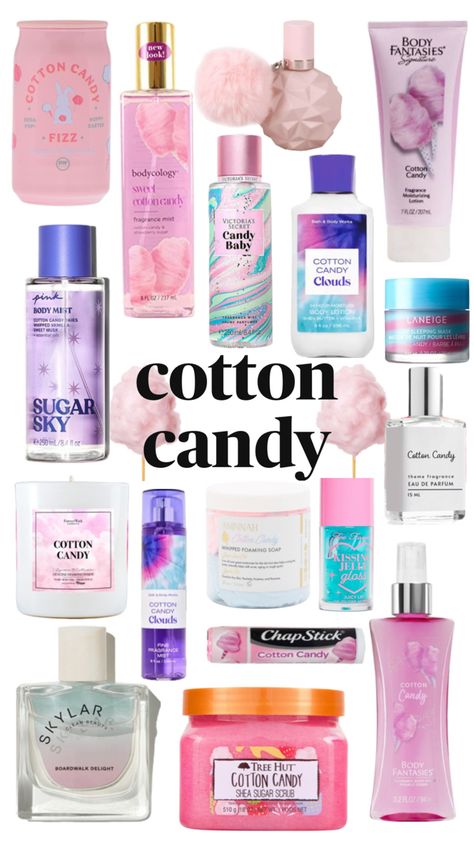 how to smell like cotton candy Smell Like Cotton Candy, Perfume Organization, Sephora Skin Care, Fragrances Perfume Woman, Body Hygiene, Perfume Collection Fragrance, Bath And Body Works Perfume, Shower Skin Care, Body Smells