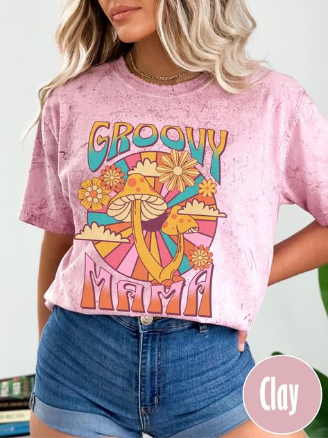 Comfort Colors Retro Groovy Mama T-Shirt, Hippie Mama 60s 70s Inspired Retro Boho Mom TShirt, Groovy Mama Tie Dye Color Blast by SoulmateOrSolo on Etsy Groovy Mama Shirt, Groovy Tshirt Design, Boho Tshirt Design, Groovy Tshirt, Aunt Tshirt, Hippie Mama, Groovy Mama, Boho Mom, Groovy Shirt