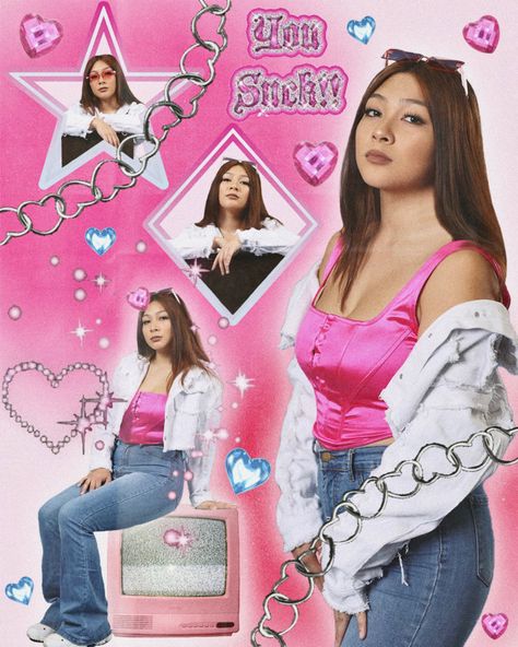 #picsart #picsartedit #y2k #y2kaesthetic #editing #photoeditinspo #photoshoot #2000s Y2k Photo Collage, 2000s Photo Edit, Y2k Bedroom Photoshoot, Lisa Frank Photoshoot, Early 2000s Magazine, Y2k Backdrop, Y2k Photography, Y2k Shoot, Y2k Photoshoot Ideas