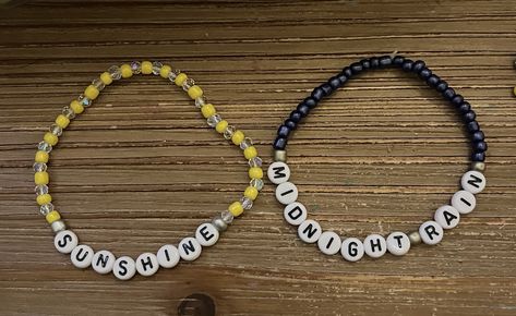 He Was Sunshine I Was Midnight Rain Outfit, Midnights Ts Bracelet, Eras Tour Outfits Sunshine Midnight Rain, Sunshine Midnight Rain Bracelet, Sunshine And Midnight Rain Outfit, Midnight Rain Bracelet, Midnights Friendship Bracelet Ideas, Sunshine And Midnight Rain, Midnights Bracelets