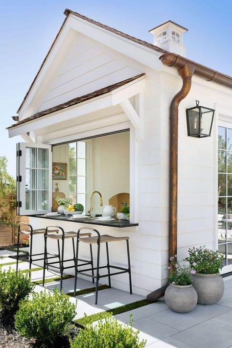 Backyard Dining, Mcgee Home, Italian Riviera, Outdoor Dining Room, Alfresco Dining, Outdoor Pouf, Outdoor Sheds, Studio Mcgee, Al Fresco Dining